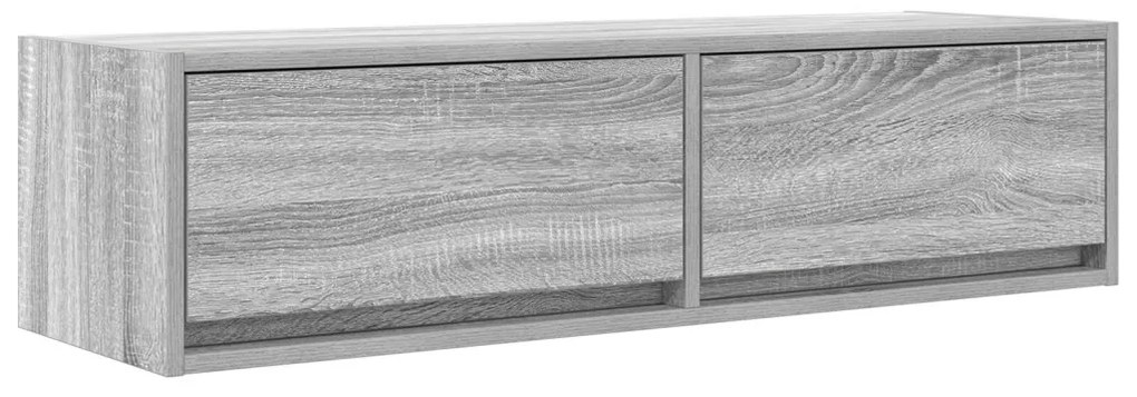 TV Szekrény Szürke Sonoma 100x31x25,5 cm Szerelt Fa