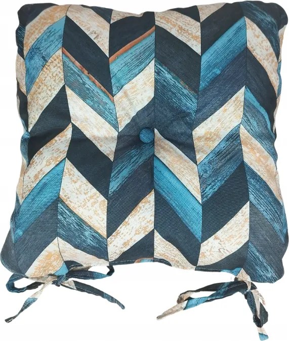 Sedak székpárna steppeléssel, vízálló halszálka mintás