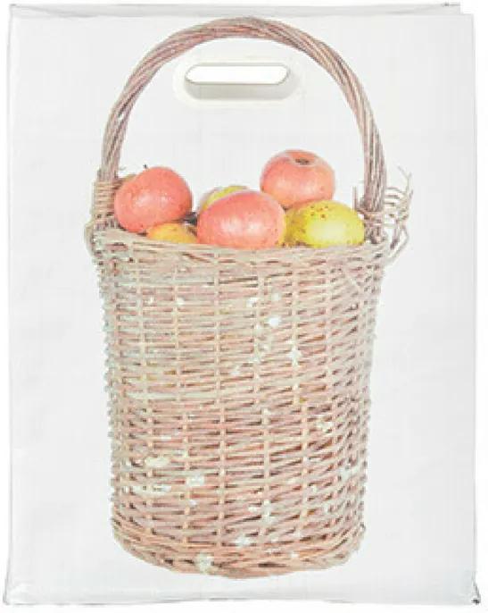 Bevásárló táska, almaszedő kosár mintával