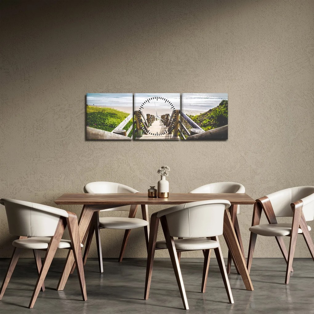 Kép - Bejárat a strandra (órával) (90x30 cm)