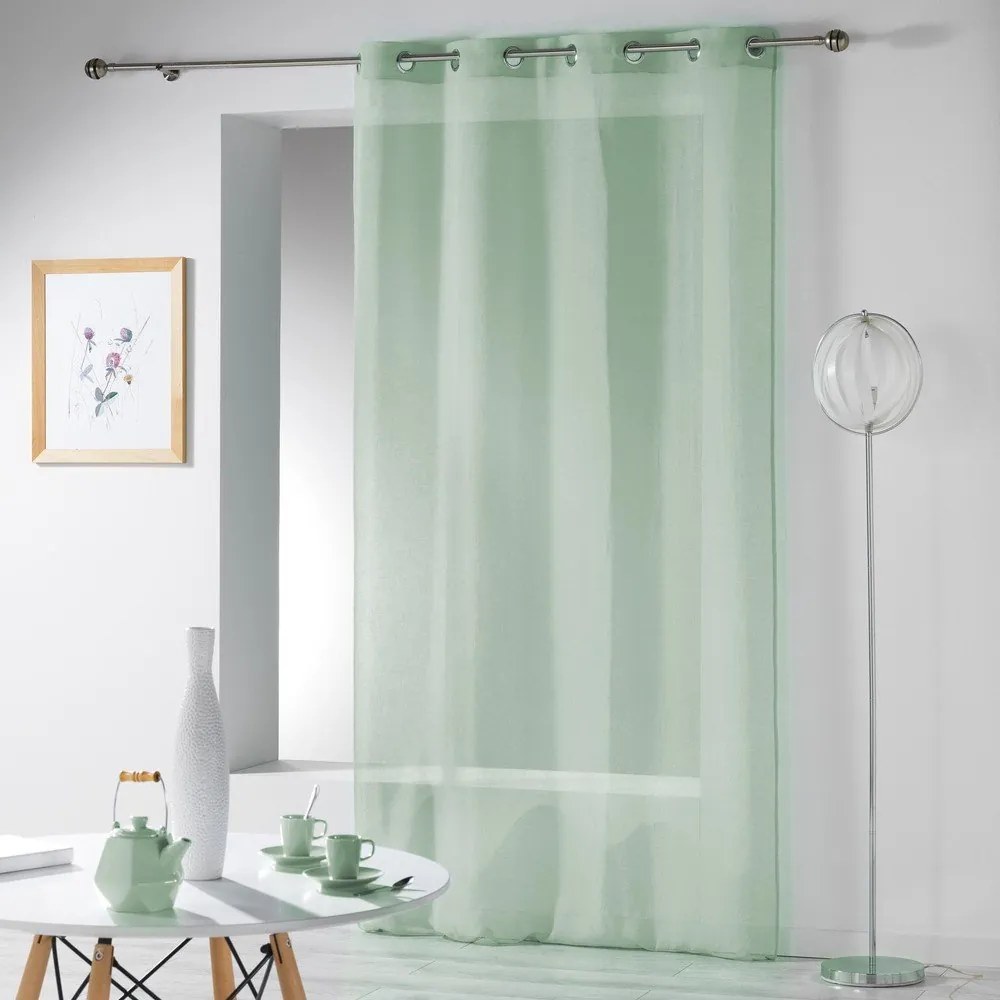 Világoszöld fényáteresztő függöny 140x280 cm Telma – douceur d'intérieur