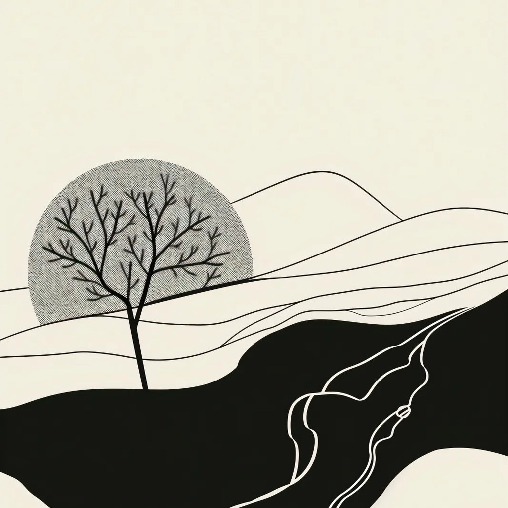 Poszter 50x50cm Hullámos Hold