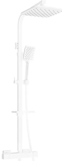 Mexen CQ62 fali zuhany szett esőztetővel és termosztátos csapteleppel, fehér - 772506295-20