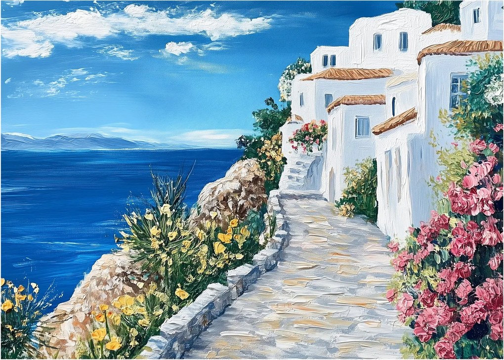 Kép - Sikátor a tenger mellett (70x50 cm)