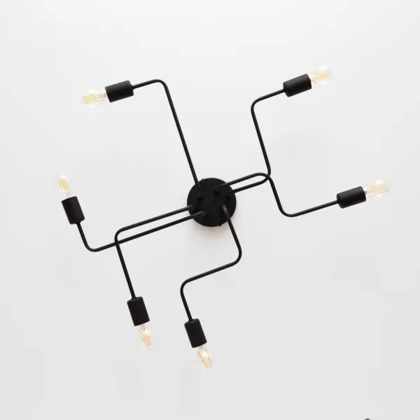 LED Felületre szerelhető csillár TUBE 6xE27/15W/230V