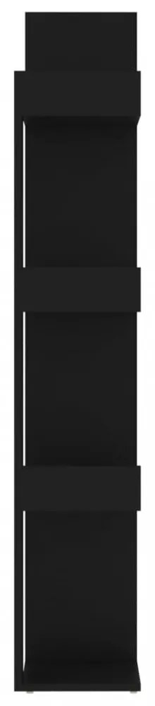 fekete szerelt fa könyvszekrény 86 x 25,5 x 140 cm