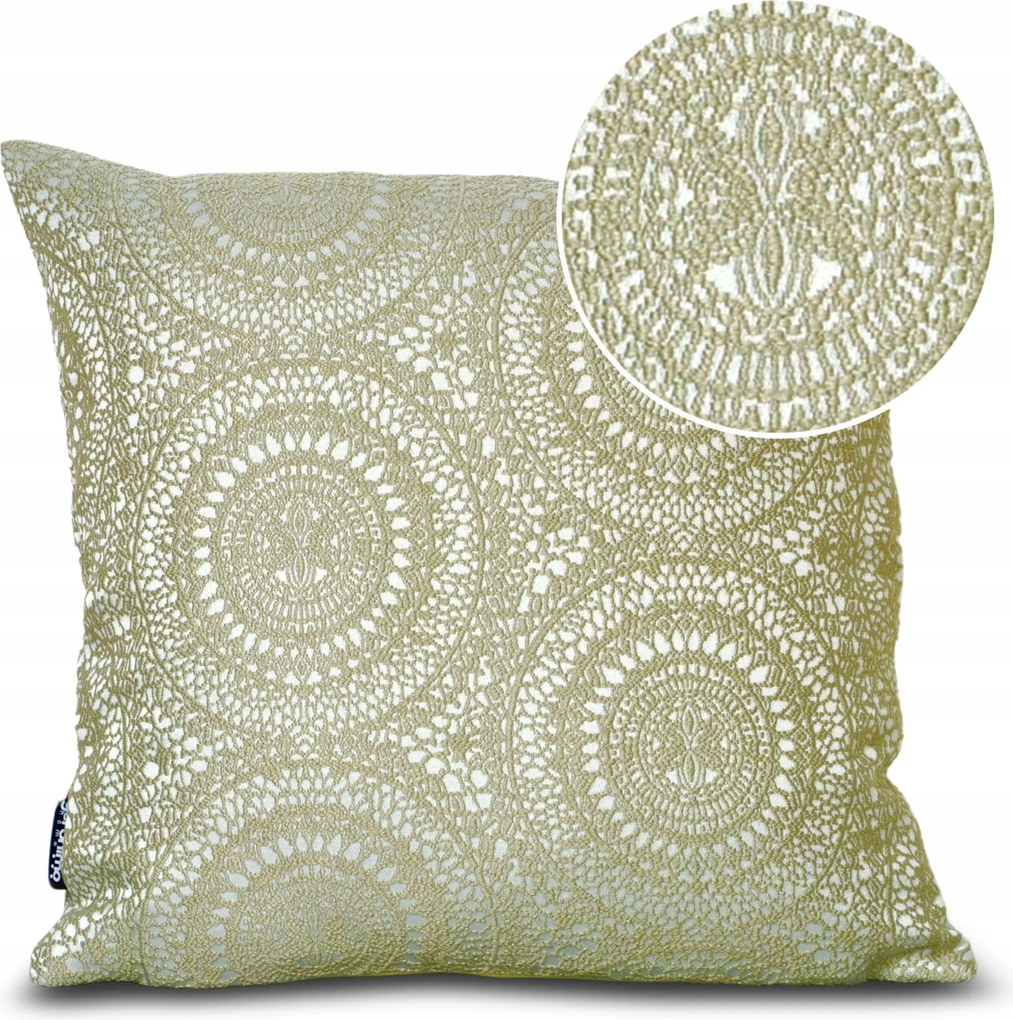 Dekoratív Párnahuzat a Nappaliba, Díszpárna "Jasiek" 40x40 Bézs Zsakárd