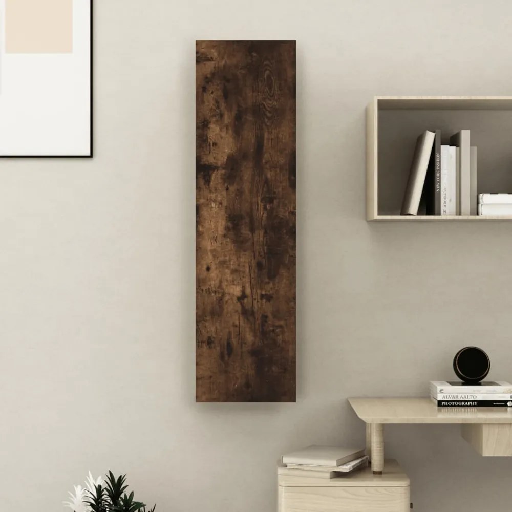 füstös tölgy színű falra szerelhető TV-szekrény 30,5x30x110 cm