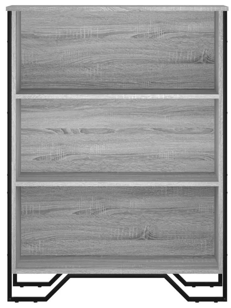 szürke sonoma színű szerelt fa könyvespolc 80 x 31 x 106 cm