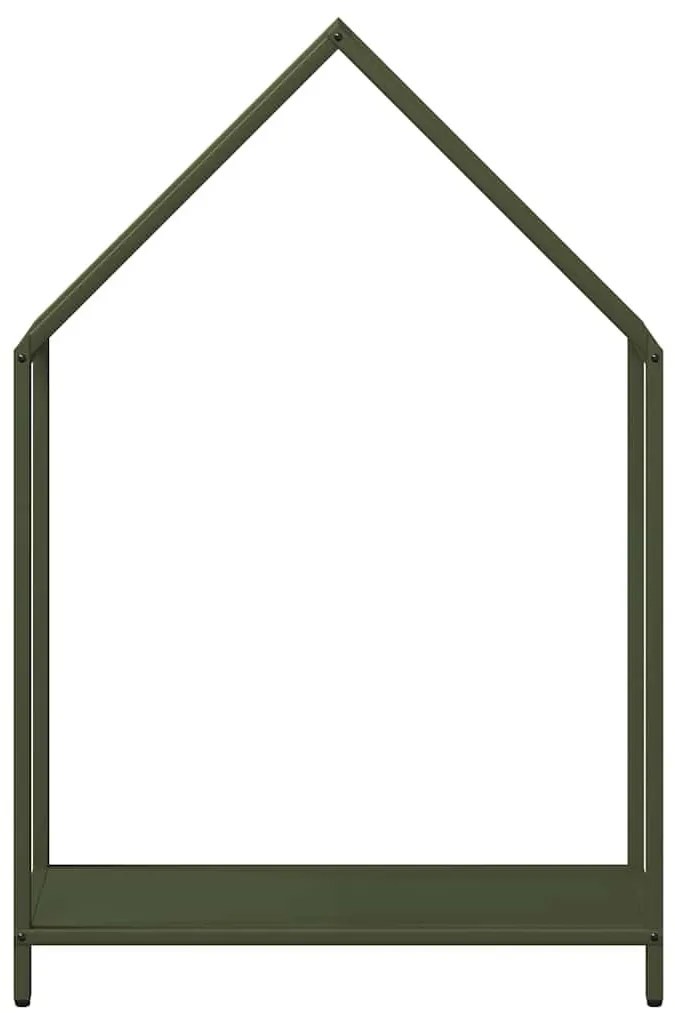olívazöld hidegen hengerelt acél tűzifatároló 60x25x90 cm