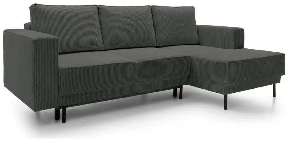 Sarokkanapé Rodriguez mini (J) (szürke + fekete) . 1099130