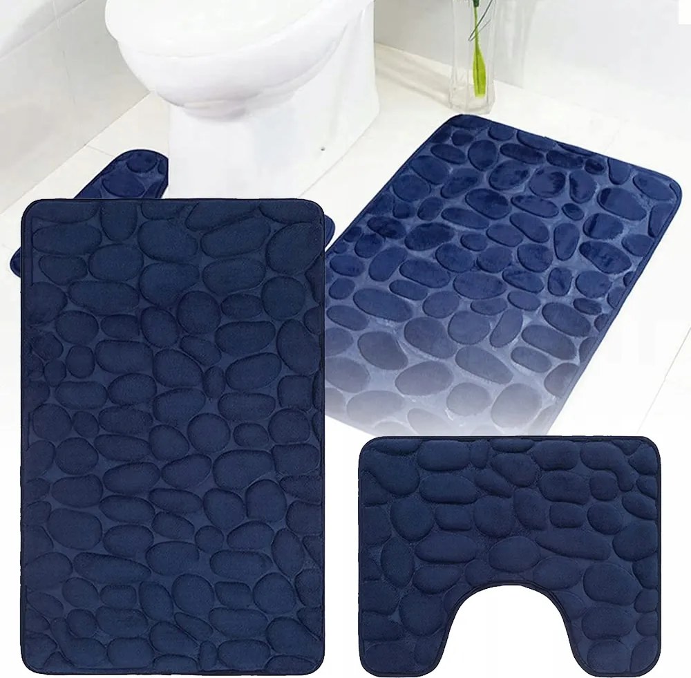 Fürdőszobaszőnyeg Szett Csúszásgátló Puha 15mm Szőnyeg