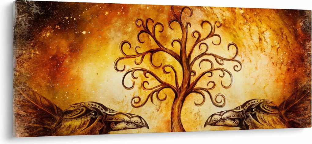Természetes absztrakt kép fáról (120x50 cm)