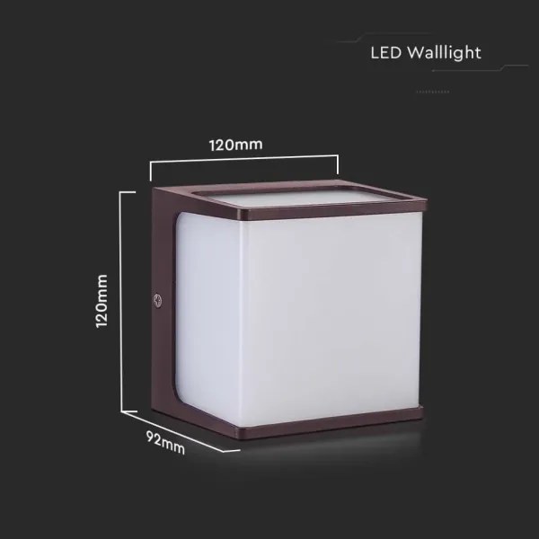LED Kültéri fali lámpa LED/8W/230V IP65 3000K barna
