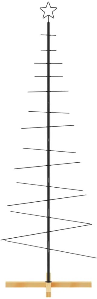 fekete fém karácsonyfa alap dekorációhoz 180 cm