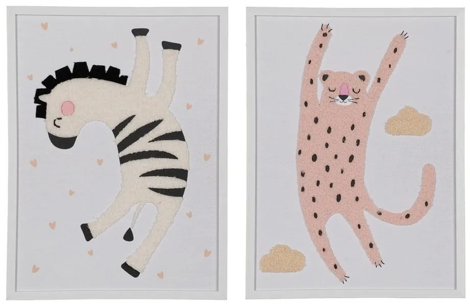 Gyerek kép készlet 2 db-os 30x40 cm Animals – Ixia