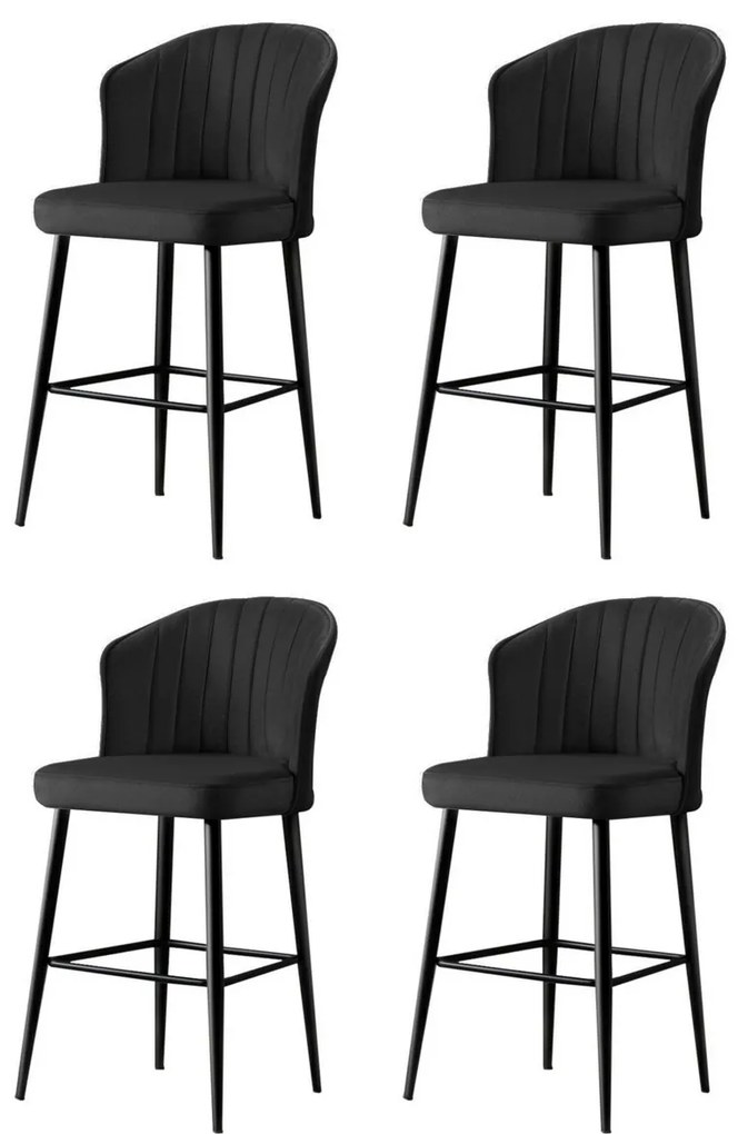 Rubi Black bárszék szett, 4 db, 4 db