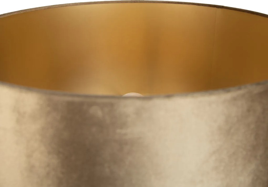 Arany színű állólámpa bronz lámpabúrával és arany belsővel 50 cm - Linden