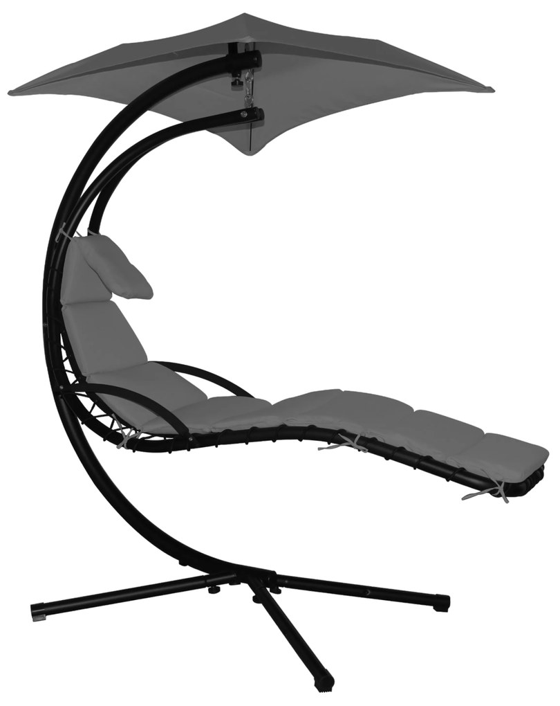 Napárnyékoló párnázott fejpárnás 192X105X200cm függő fotel