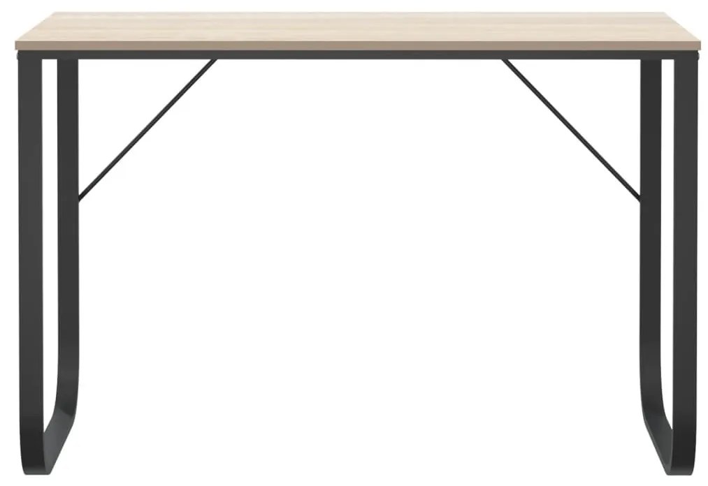Fekete-tölgyszínű forgácslap számítógépasztal 110 x 60 x 73 cm