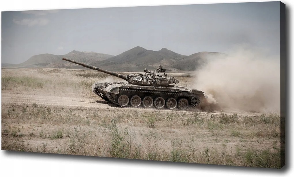 Vászonkép Tank a sivatagban 100x70 cm