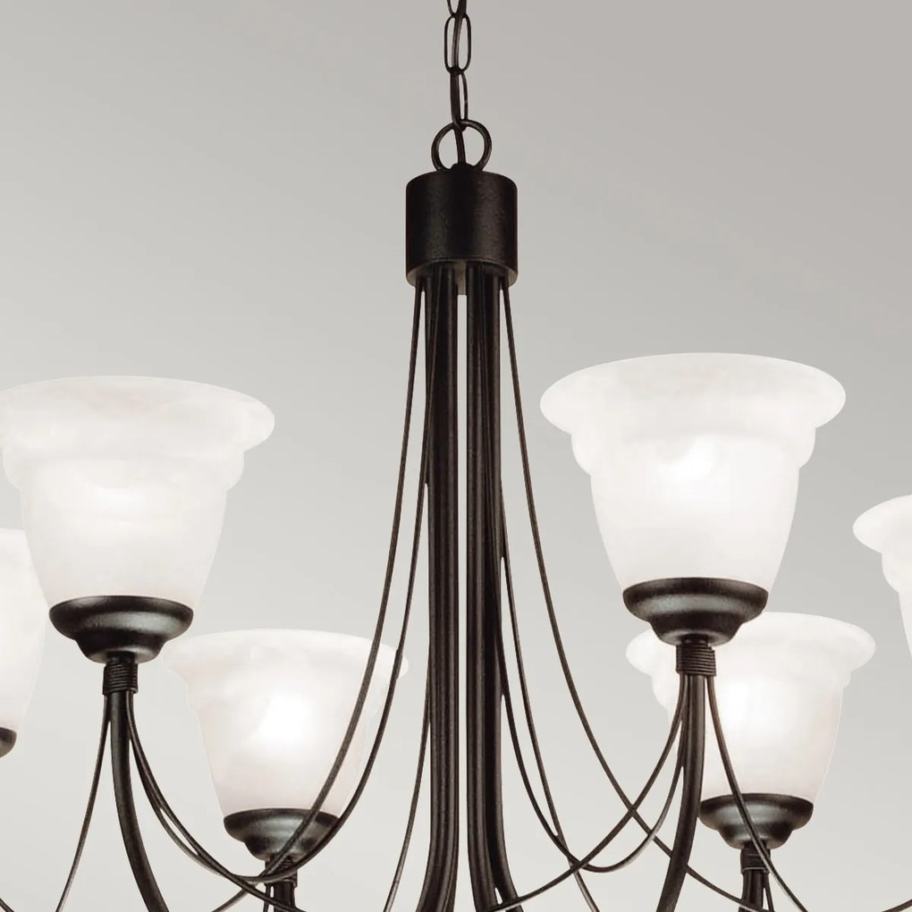 Elstead klasszikus csillár carisbrooke fekete elscb6-black