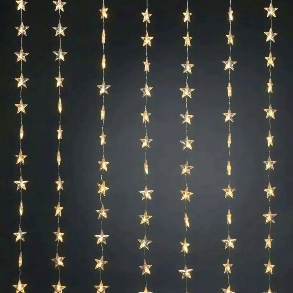 Aca Lighting karácsonyi fények 48 Led függönycsillag 120x120 cm hideg fehér