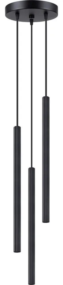 Sollux SL.1341 - Csillár zsinóron ARCHE 3xG9/8W/230V fekete