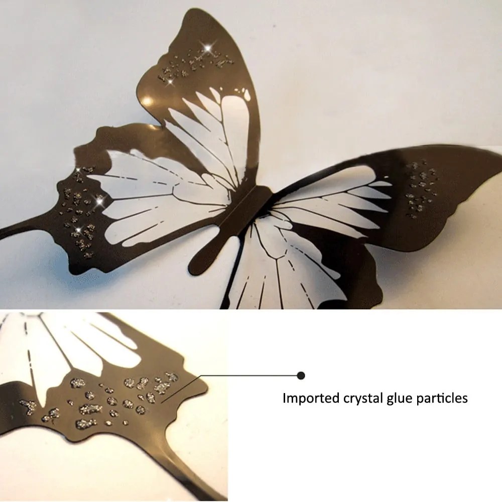 Butterflies Chic 18 darabos, 3D falmatrica szett - Ambiance