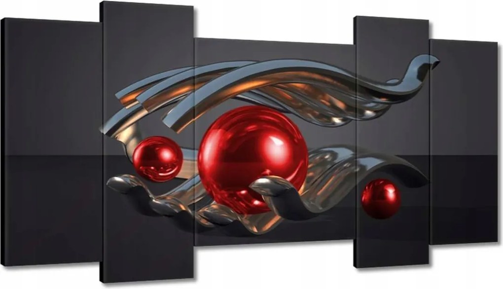 Képek 120x65 Piros gömbök a kézben