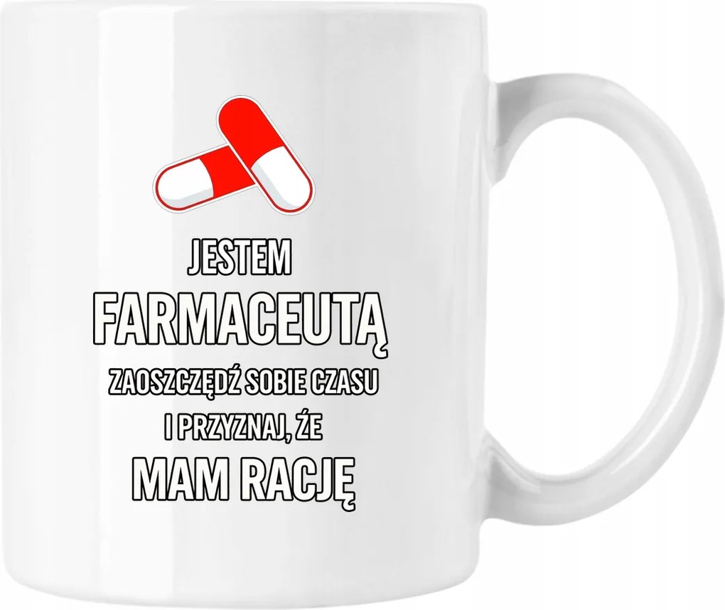 Gyógyszerész bögre Igaza van Fehér 330ml