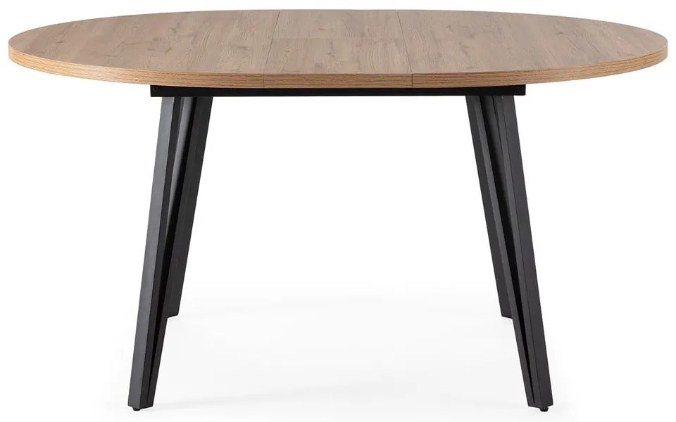 Natúr színű kerek bővíthető étkezőasztal ø 120 cm Cleo – Marckeric