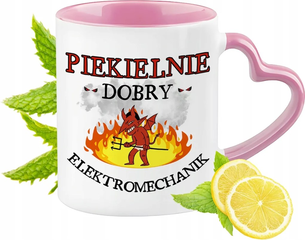 Elektromechanika Bögre Rózsaszín Szív Alakú Füllel Ajándék