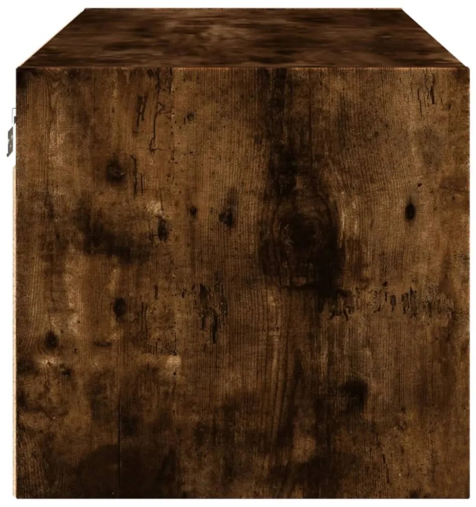 füstös tölgyszínű faliszekrény üvegajtókkal 102 x 37 x 35 cm