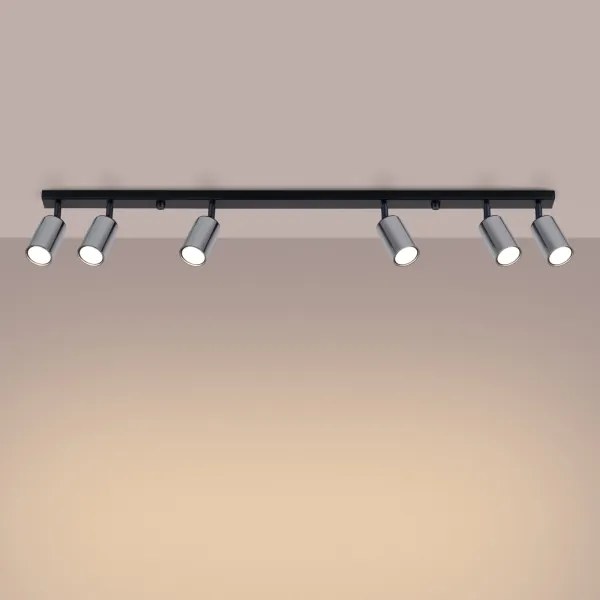 Sollux SL.1372 - Spotlámpa WINX 6xGU10/10W/230V fekete/króm