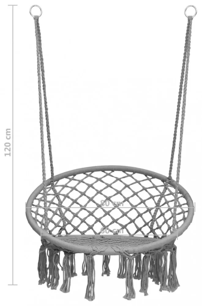 szürke függőszék 80 cm