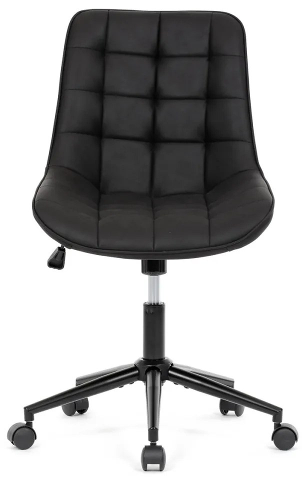 Scaun pivotant de birou cu tapițerie din material negru. KA-V3120