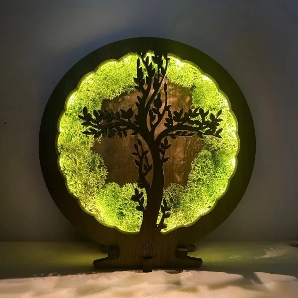 Li-Go 23622/DUB2 - LED fényerőszabályozható asztali dekoráció LED/12W/230V 20x22 cm tölgy