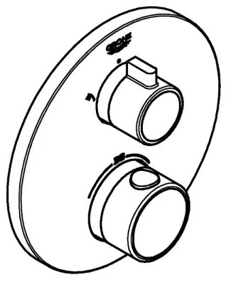 GROHE 24076000 - GROHTHERM termosztátos zuhanycsaptelep, fényes króm