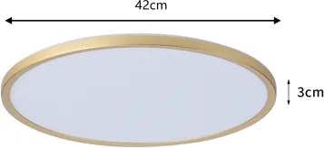 Brilagi - ULTRA SLIM LED fürdőszobai lámpatest LED/24W/230V átm. 42 cm arany IP54