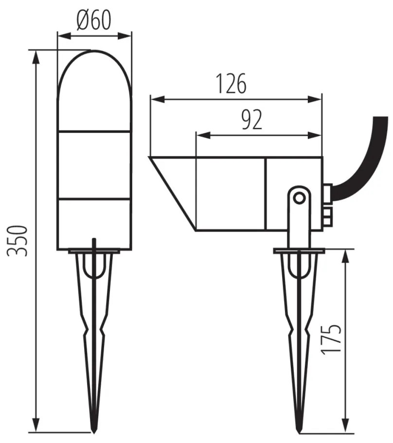 KANLUX 36432 GRIBLO Kültéri Növényvilágító Lámpa E27 IP54
