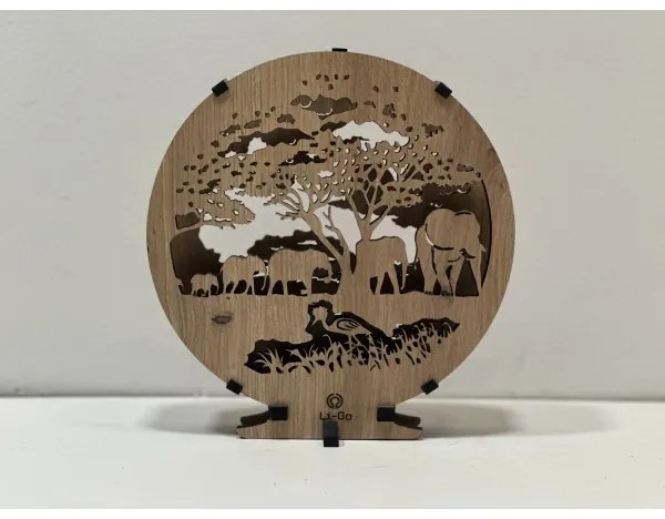 Li-Go 23610/DUB2 - LED dimmelhető asztali dekoráció LED/12W/230V 20x22 cm tölgy