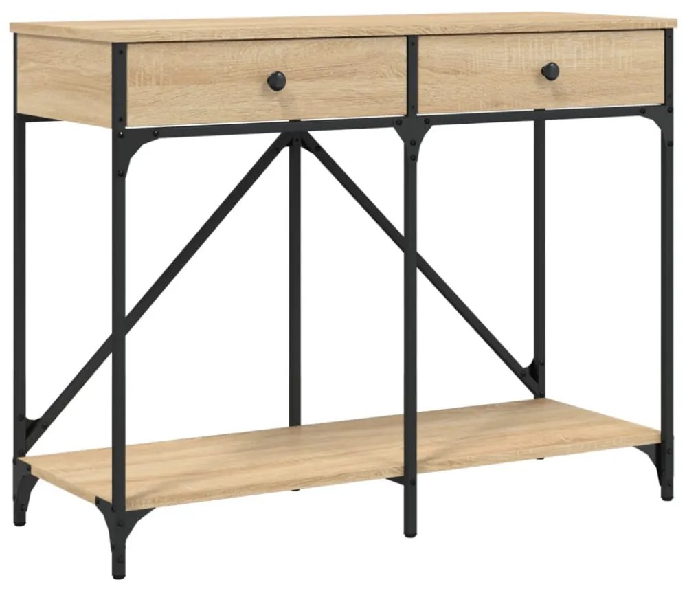 sonoma tölgy színű szerelt fa dohányzóasztal 100 x 39 x 78,5 cm