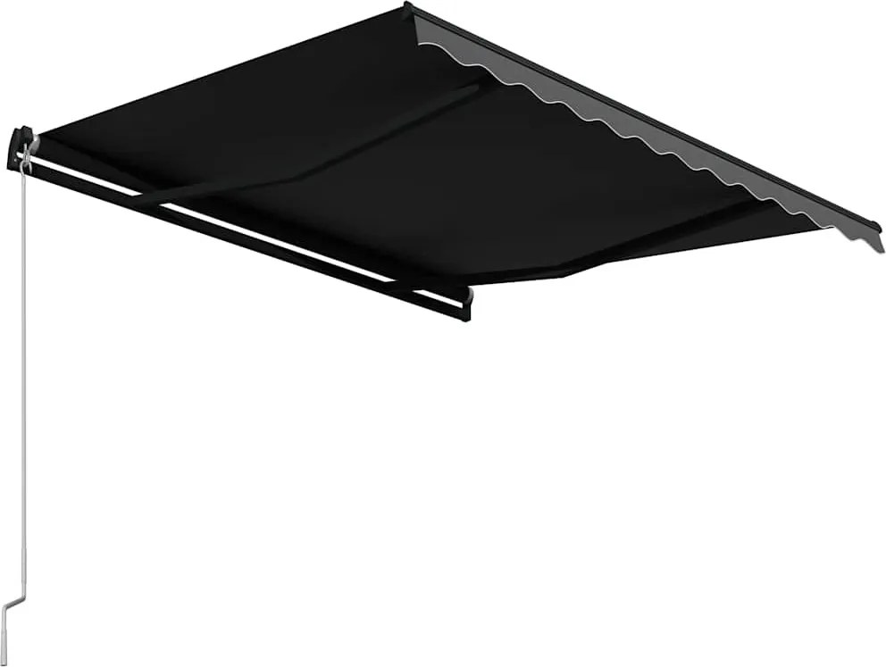 Antracitszürke kézzel behúzható napellenző 350 x 250 cm