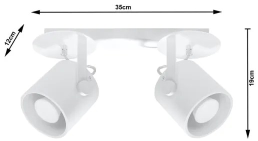 Spotlámpa LAROSA 2 2xGU10/40W/230V fehér