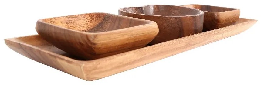 4 db szervírozó tálka tálcával Kora – Premier Housewares
