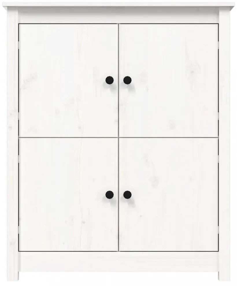 fehér tömör fenyőfa tálalószekrény 83 x 41,5 x 100 cm