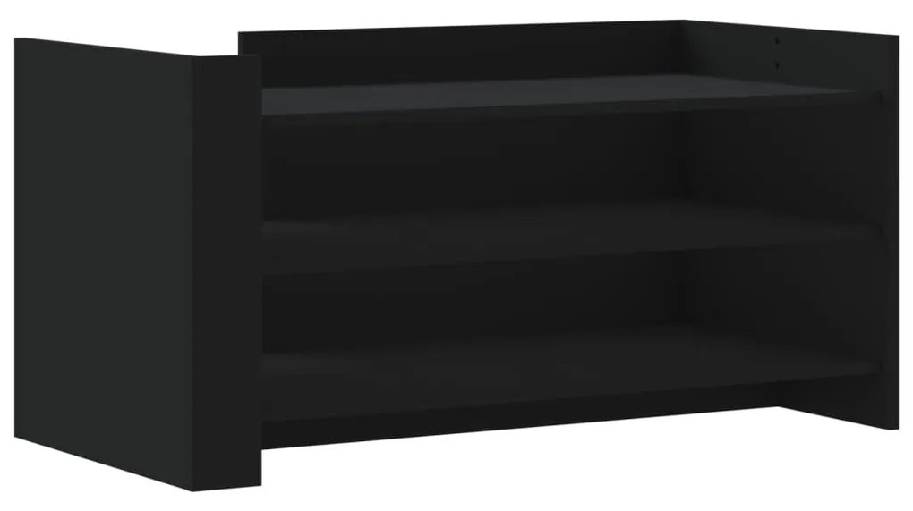 fekete szerelt fa dohányzóasztal 100 x 50 x 50 cm