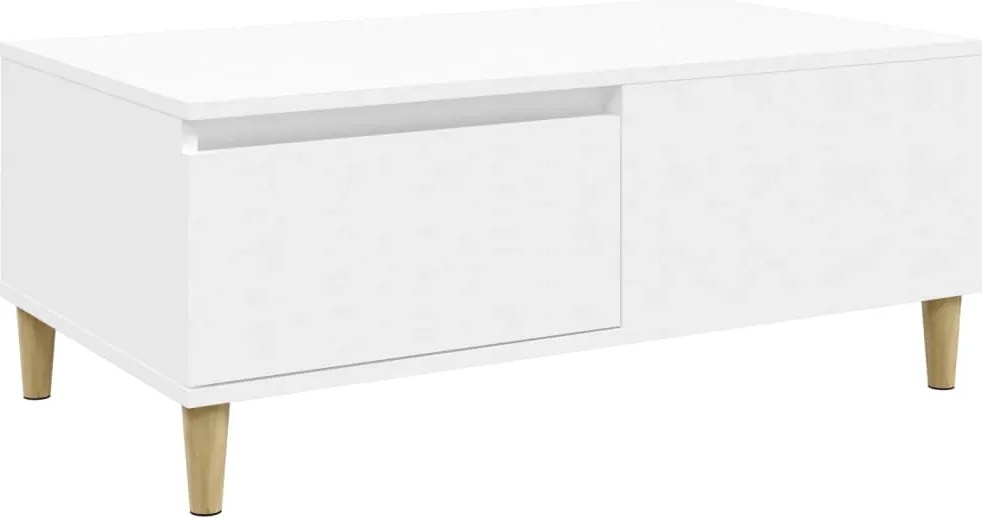 vidaXL fehér szerelt fa dohányzóasztal 90 x 50 x 36,5 cm