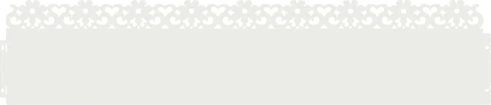 vidaXL Gyepszegélyek 20 pcs Fehér 103 x 0,05 x 22 cm Acél